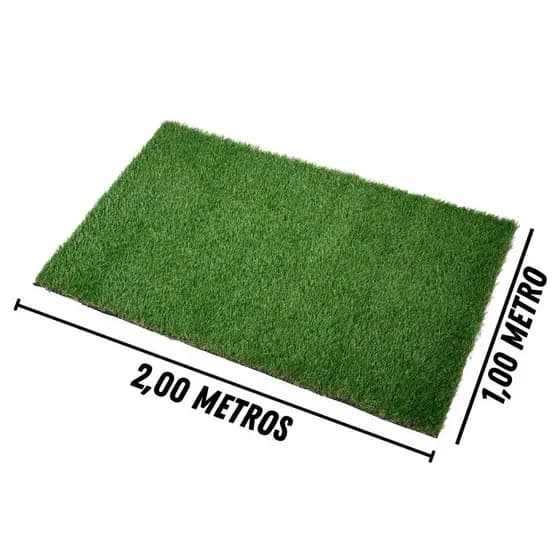 Grama Sintética 15mm - 1,00 x 2,00 (2.00m²) Para Decoração Flores Jardim Campo de futebol - FL10082