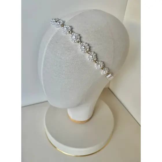 Tiara daminha, tiara batizado, tiara para casamento, noiva, tiara de bebê.
