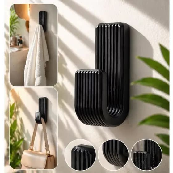 Kit 3 Ganchos Adesivos Reforçados 3KG com Fita Dupla Face – Suporte Multiuso para Banheiro, Cozinha e Quarto Resistente