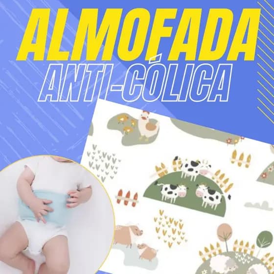 Almofada ANTICÓLICA - Bolsa Térmica de Ervas Sementes para bebê - FAZENDINHA