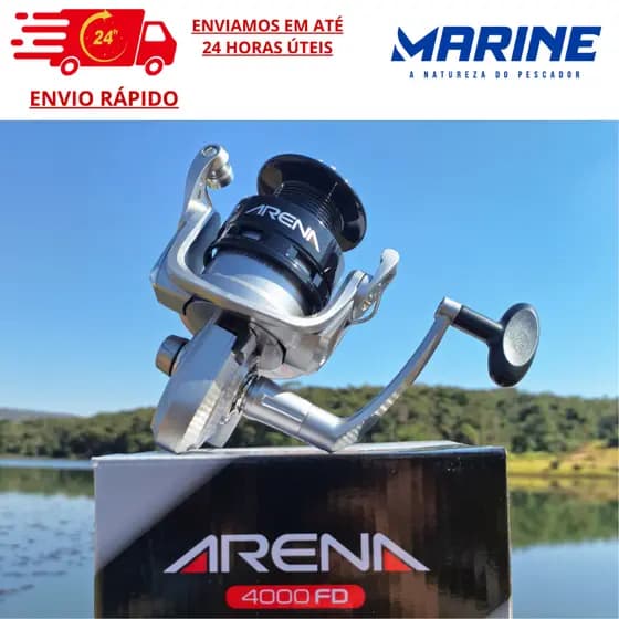Molinete Marine Sports Arena Pesca Rio / Lagos / Pesqueiros / Tamanhos 500/1000/ 2000/ 3000/4000