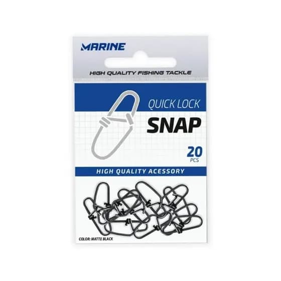 Snap Para Iscas Artificiais Quick Lock - Marine Com 20und N° 0 Nº 1, N°2 e n°3