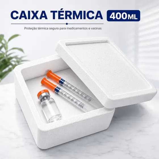 CAIXA DE ISOPOR 400ML BRANCA ISOFORT | EMBALAGEM TÉRMICA PARA ALIMENTOS