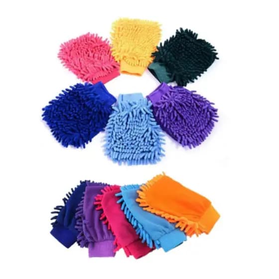 Kit 2 Luvas de Microfibra Multifuncional/Superfina para Limpeza/Lavagem de Carro/Toalha de Limpeza Luva de Microfibra