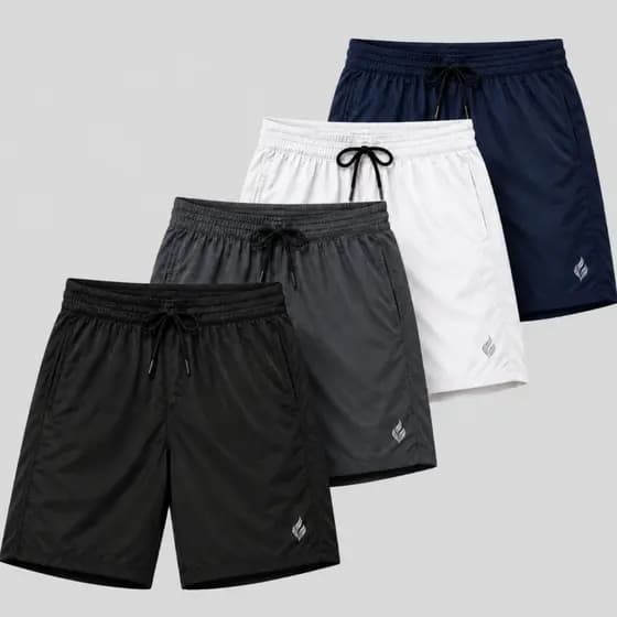 Kit 4 Shorts Tactel Masculino Dry Fit Bermudas Masculinas Elastano Praia Mauricinho Academia Liso