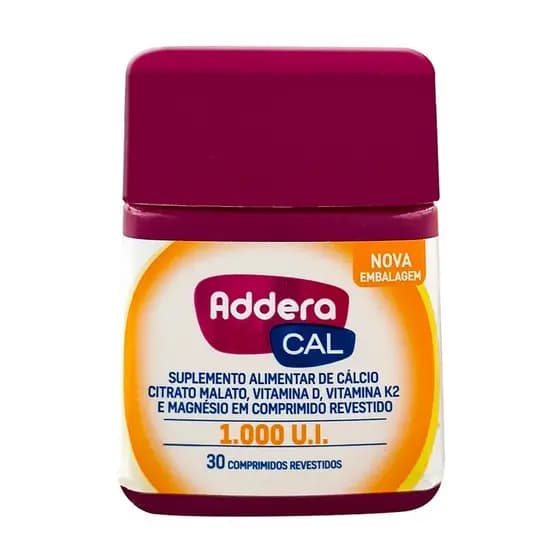 Addera Cal 1.000ui 30 Comprimidos Revestidos Sabor Sem sabor