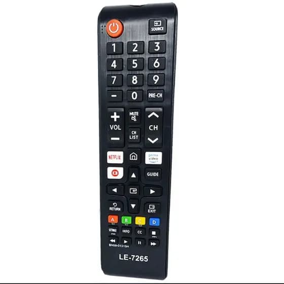 Controle Remoto Para Tv Samsung 4k Smart / Netflix / Prime Video (le-7265)