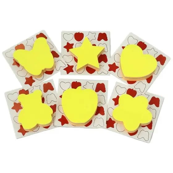Bloco Adesivado Post It Formas Kit com 12 Blocos