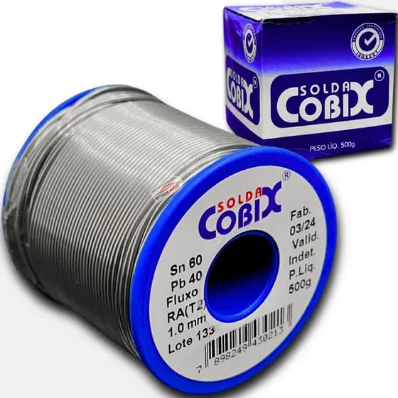 Solda Estranho Cobix 1Mm 60X40 500G Com Fluxo 110/220V