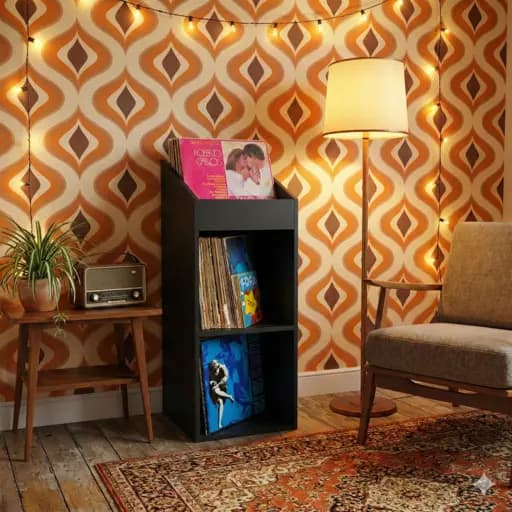 Estante Preta para 330 Discos LP Vinil | MDF Premium – Linha Super Top