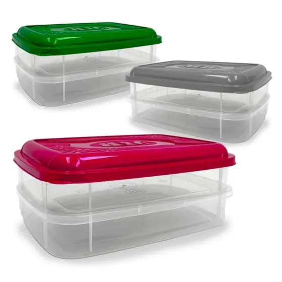 Porta Frios Com Tampa Empilhável porta queijo e presunto Cozinha