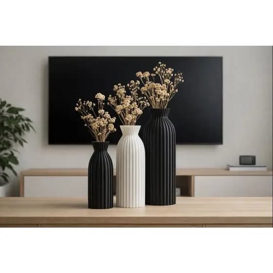 Trio de Vasos decorativos para casa Elegante e Moderno
