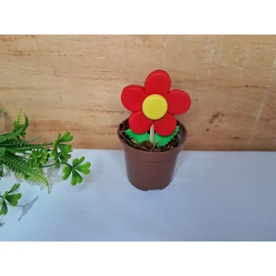 Vasinho de flor florzinha de biscuit( 1 unidade) lembrancinha de aniversário e outros