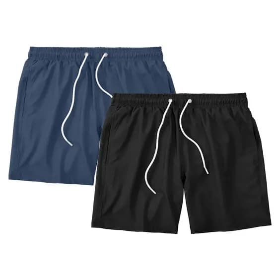Kit 2 Shorts Masculino Bermuda Mauricinho Liso Tactel 02