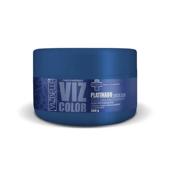 Matizante Platinado Mascara Efeito Teia 300g Vizbelle Cabelos Loiros Descoloridos Grisalhos.