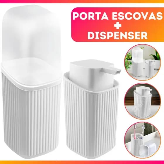 Kit Porta Escova + Saboneteira liquida - OFERTA!