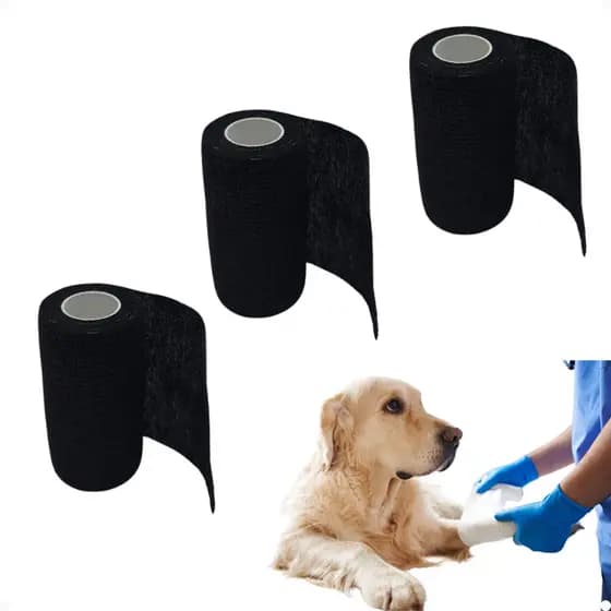 Kit 3 Bandagem Atadura Cão Cães Gato Pet Elástica Flexível Curativo Crossfit Thumb Tape Finger Fita
