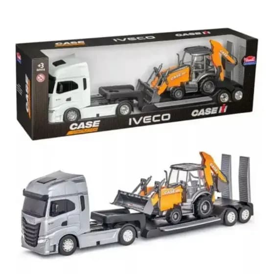 Caminhão Plataforma Iveco Com Retroescavadeira 580 Pá Carregadeira 721 Carreta Contrução Case