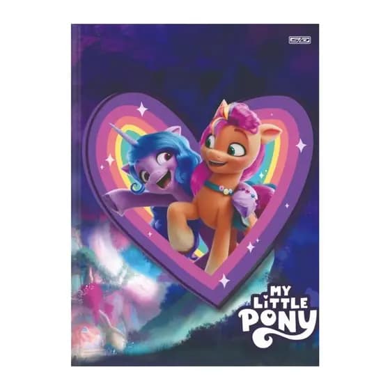 Caderno Brochura Costurado Universitário My Litte Ponny 80 Folhas São Domingos