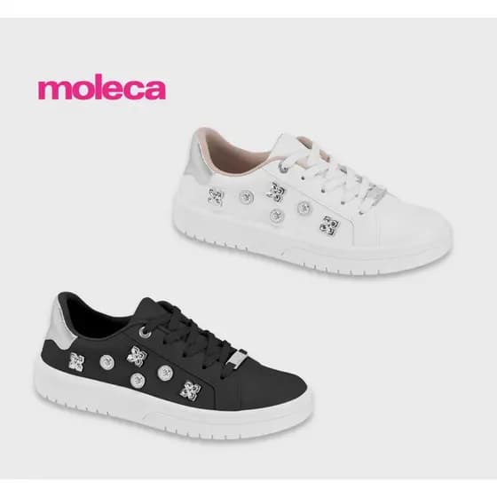 Tênis Feminino Moleca com Pin Metalizado