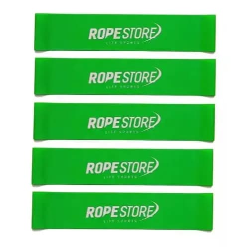 Kit Mini Band Média Verde Rope Store 5 unidade.