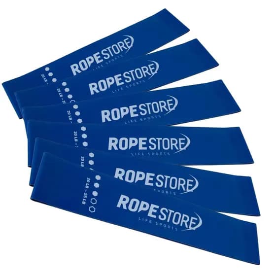 Kit Mini Band Tensão Forte Azul Rope Store 6 unidades
