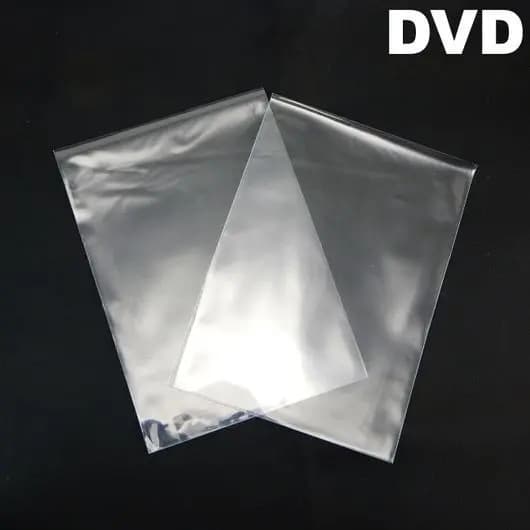 100 Envelopes De Plástico Transparente Embalar Mídia De Dvd com Encarte Liso Saquinho Sem Aba E Sem Cola 14x19cm