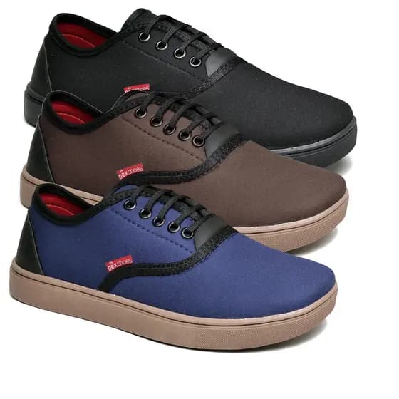 Dexshoes Tênis Masculino Infantil Menino Leve e Pratico Kit 3 Pares do 27 ao 36