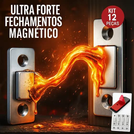 Fecho Magnético Para Porta Armário Sistema Ultra Forte de Fechamento Móveis Philips Fenda Dupla Face