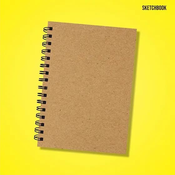 Bloco Sketchbook Kraft Offset Séries 180g A6 100 Páginas 50fls desenho artístico mangá anime pintura esboço