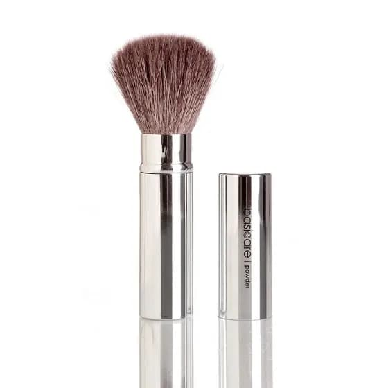 Pincel para Base Pó e Blush Natural e Retrátil de Alumínio - Basicare