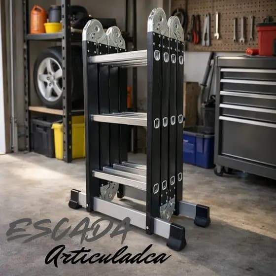 Escada Articulada de Alumínio até 6,20 Metros de Altura Multifuncional 4x5
