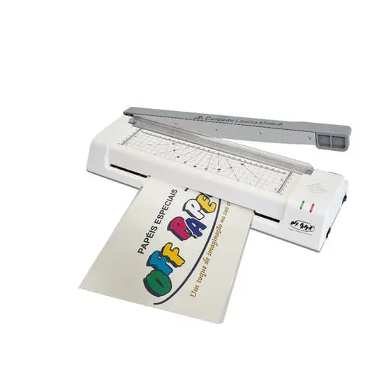 Plastificadora e Laminadora Portátil OFF-LG03 3x1 A4 e A3, Guilhotina e Arredondador de Borda OFFPAPER