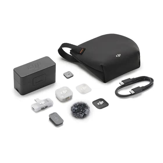 Microfone DJI Mic Mini 2 (1 TX Microfone + 1 RX Receptor para smartphones + 1 Case de carregamento) BR - DJI144
