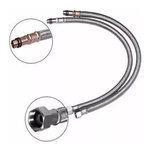 Engate Mangueira Flexível Misturador Monocomando 60cm (par) Agua Conexao