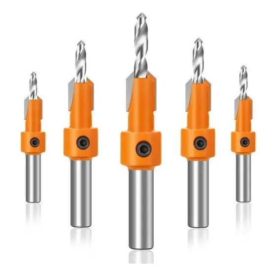 5 Brocas Escareador Rebaixo Parafuso Madeira Mdf Compensado
