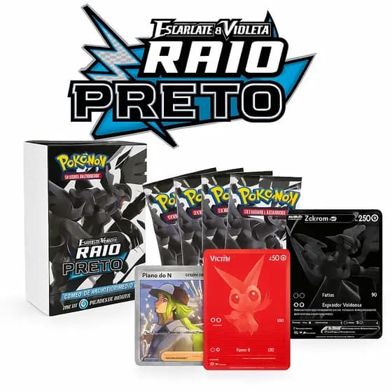 Cartas Avulsas Pokémon Raio Preto – Kit Personalizado até 40 Unidades