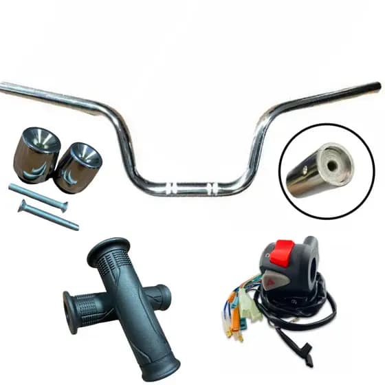 Kit Guidão Punho Cb500 Peso Pcx Manopla Cargo Titan160 Start