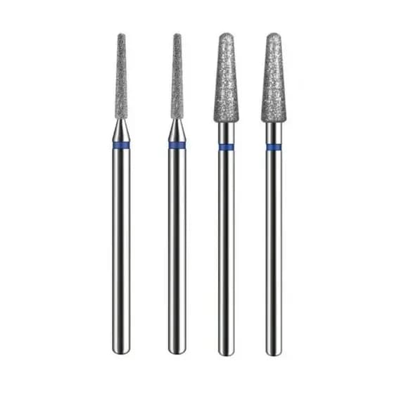 Kit Broca Ponta Diamantada n°718/720/Esférica 4mm e Tungstênio Profissional Unha Acrigel para cutilagem Russa