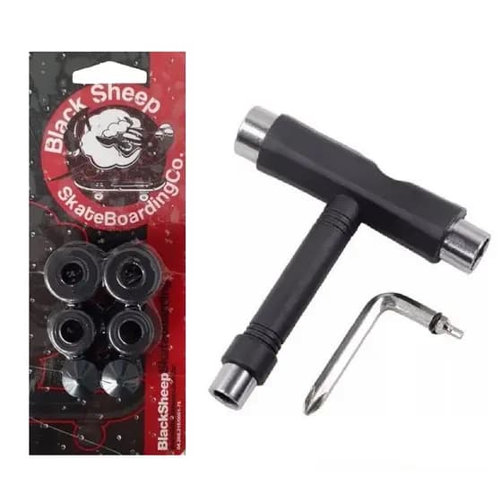 Chave T + Amortecedor Skate Black Sheep Skate Skateboard + NF incluida