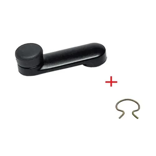Kit Manivela Vidro Corsa Celta + Trava Presilha - Preto