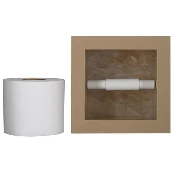 Nicho Porta Papel Higiênico De Porcelanato Polido Para Banheiro - Breccia