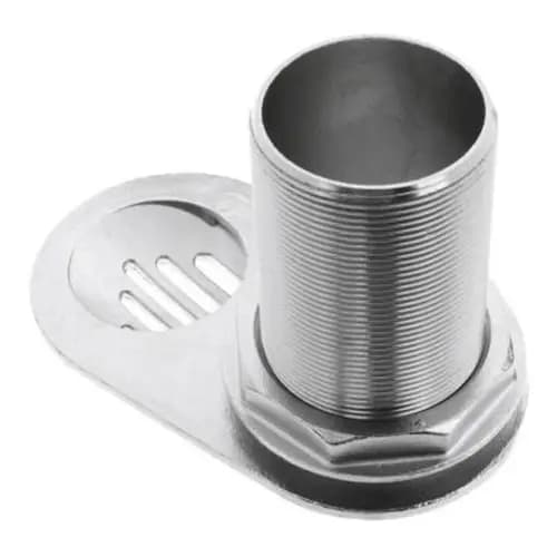 Ralo Em Aço Inox Para Entrada Com Rosca De Água 1.1/2 Pol