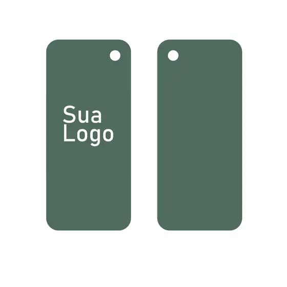 Tag personalizada com furo e recorte especial