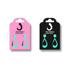 Tags Para brincos e colares Premium 250g Verniz Total Frente 500unidades