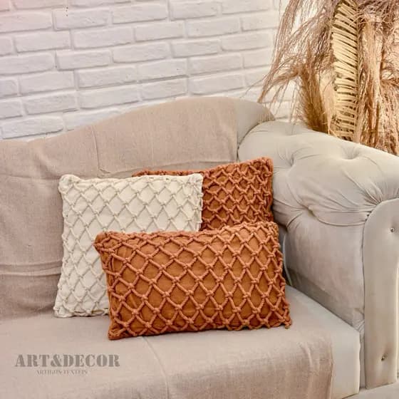 Capa de Almofada Cordão Rústico Decorativo