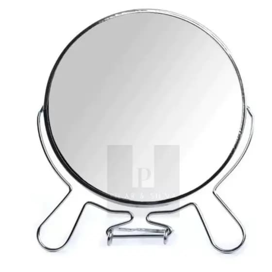 Espelho de Mesa Dupla Face com aumento Ideal para Maquiagem 14cm