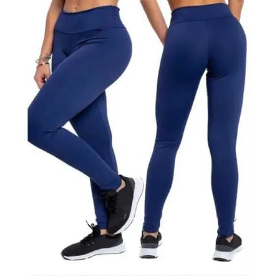 Calça Leg Azul Legging Premium Suplex Não Fica Transparente