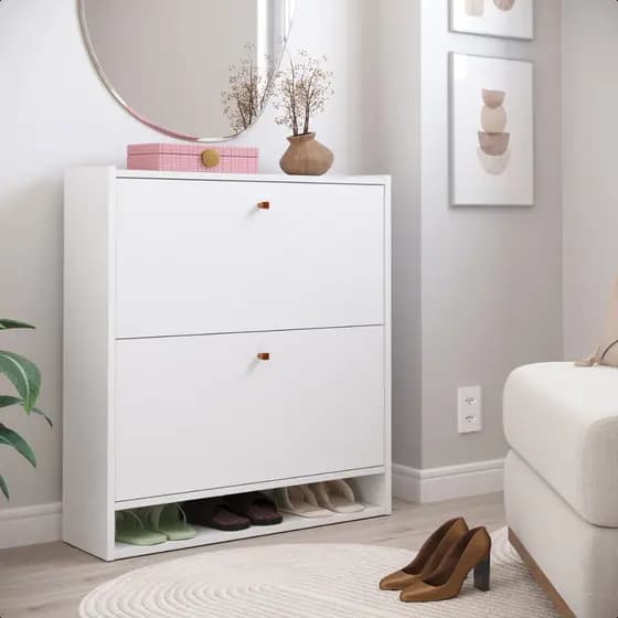 Sapateira Safira 2 Portas Basculantes Compacta Organização