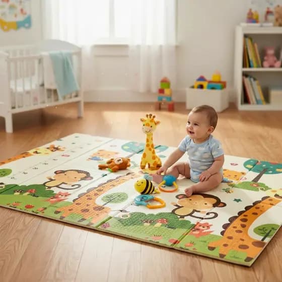 Tapete Tatame Infantil Dupla Face Emborrachado Dobrável Educativo Atividade